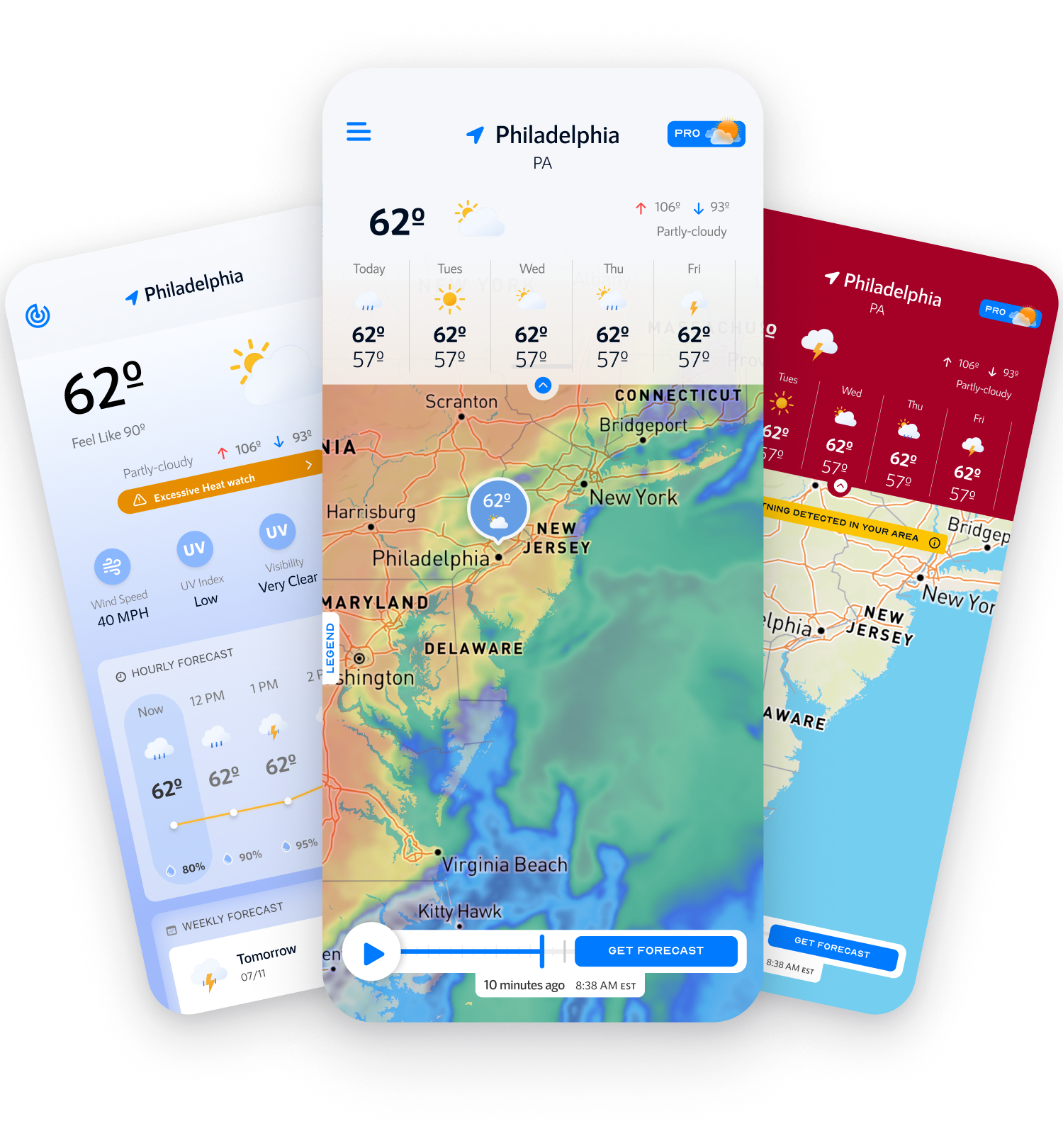 iPhones with NOAA Live Weather Radar app